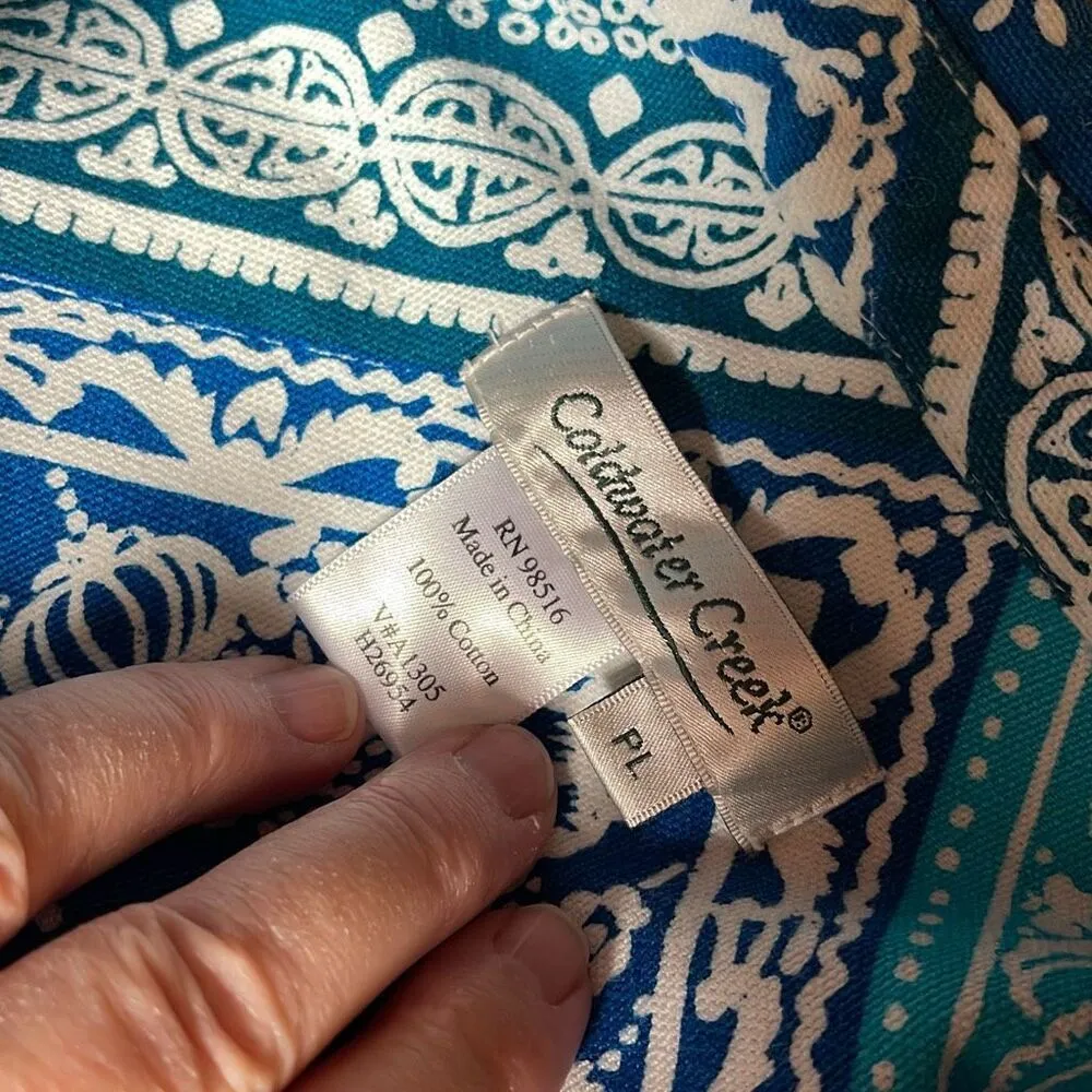 Coldwater Creek size Pl 100% cotton patchwork pockets jacket. - Image 7