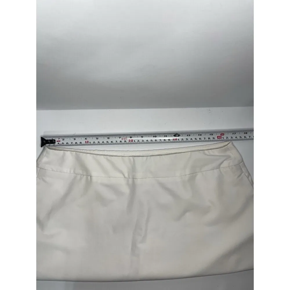 Gym Shark Womens Lg White Skirt Skort Golf Shorts Pockets Tennis Active Gymshark - Image 6
