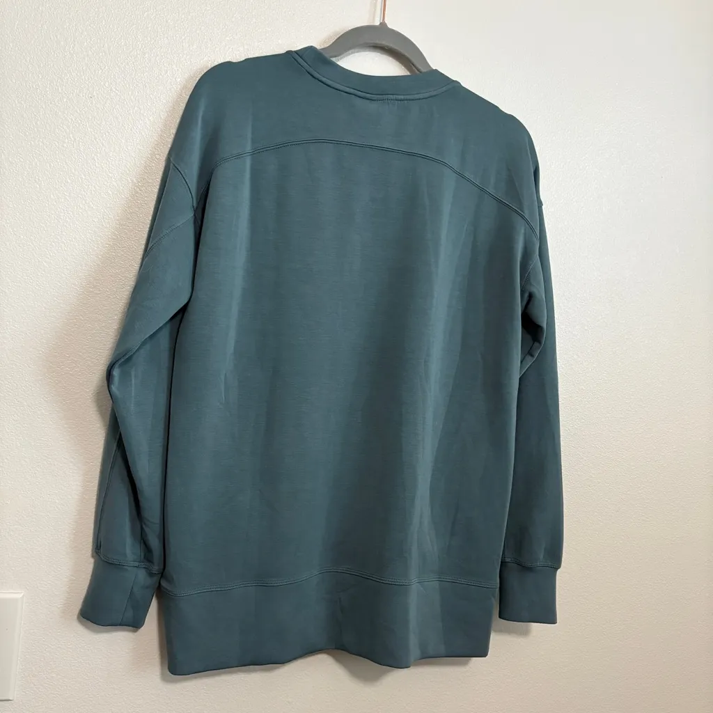 Sage Collective Teal Crewneck Top Oversized Small Softstreme - Image 9
