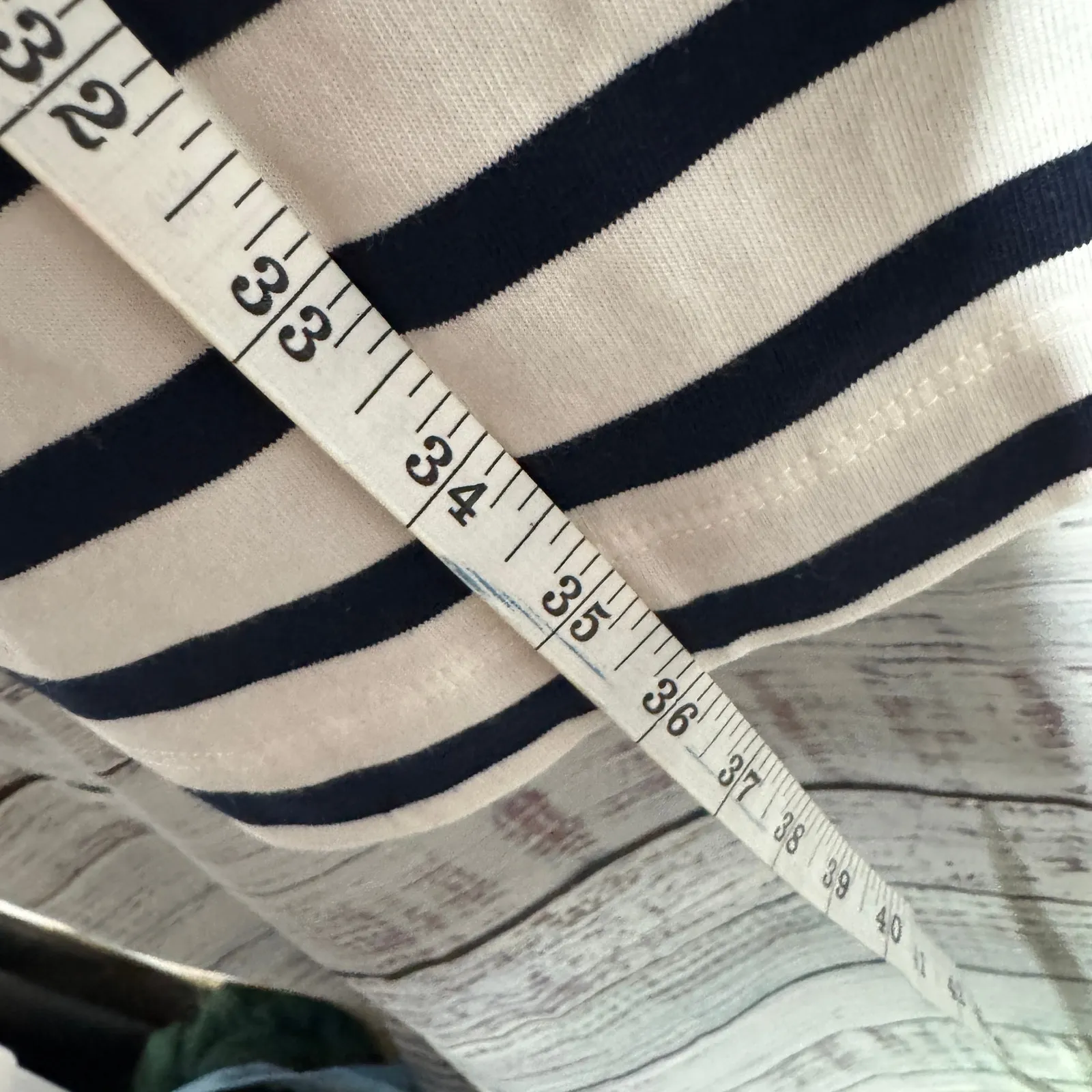 Boden Striped Jersey Dress Women’s US 6R UK 10R Navy White Boatneck Black Size 10 - Image 5