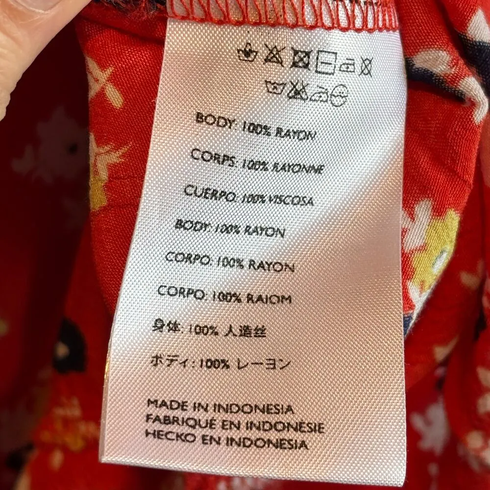 Faithfull the Brand Daphne Red Floral Mini Dress -size 10 - Image 8