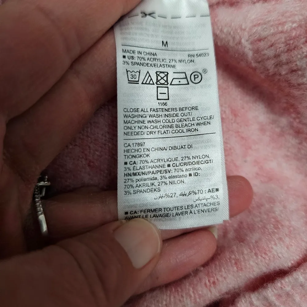 Old Navy Antique Coral Soft Brushed Slouchy Vneck Cardigan Size Medium - Image 7