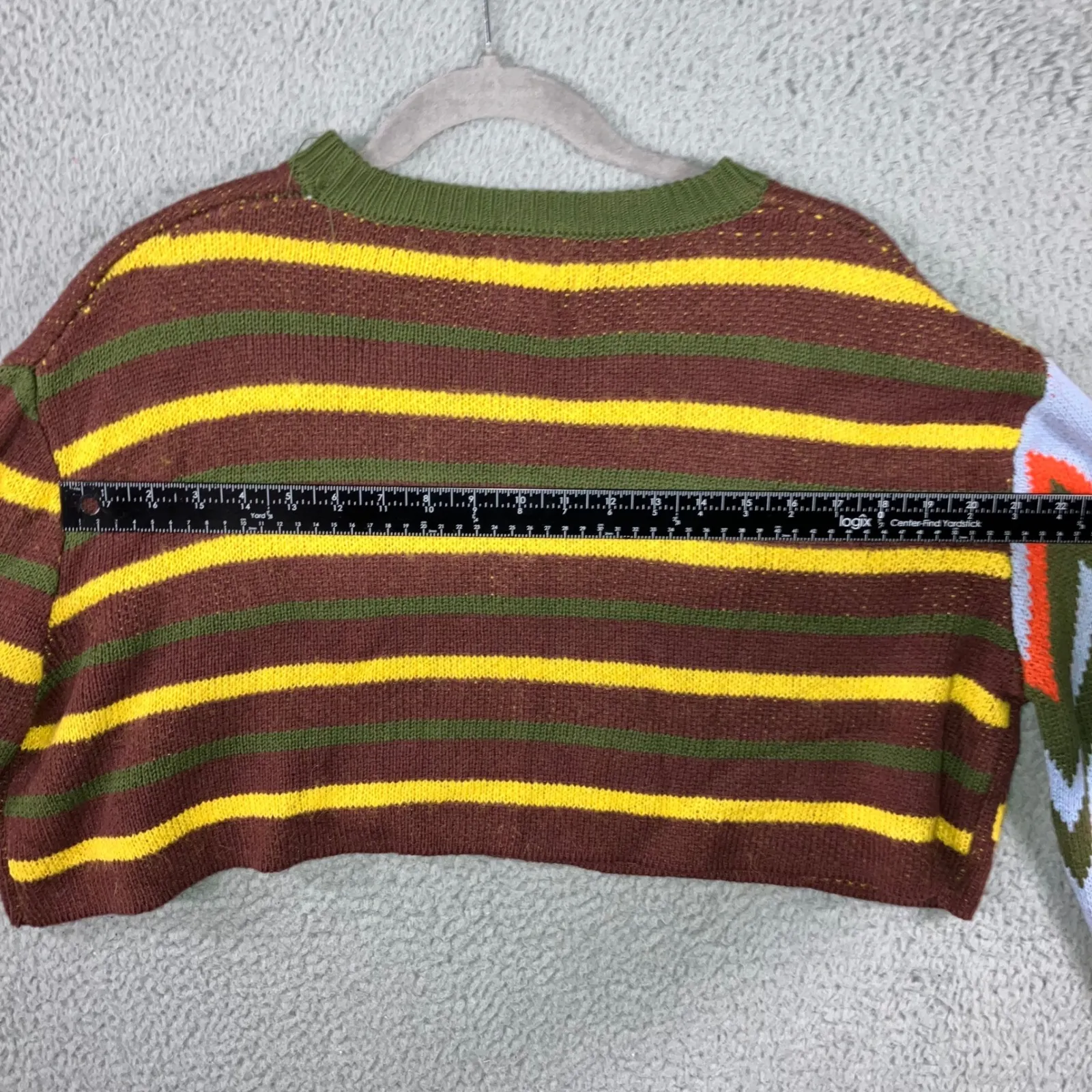 BDG Urban Outfitters Oversized Sweater Women Small Cropped Abstract Floral Daisy - Image 8