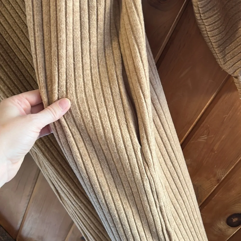 Simple by Suzanne Betro long sleeve tan ribbed turtleneck maxi sweater dress Size L - Image 6