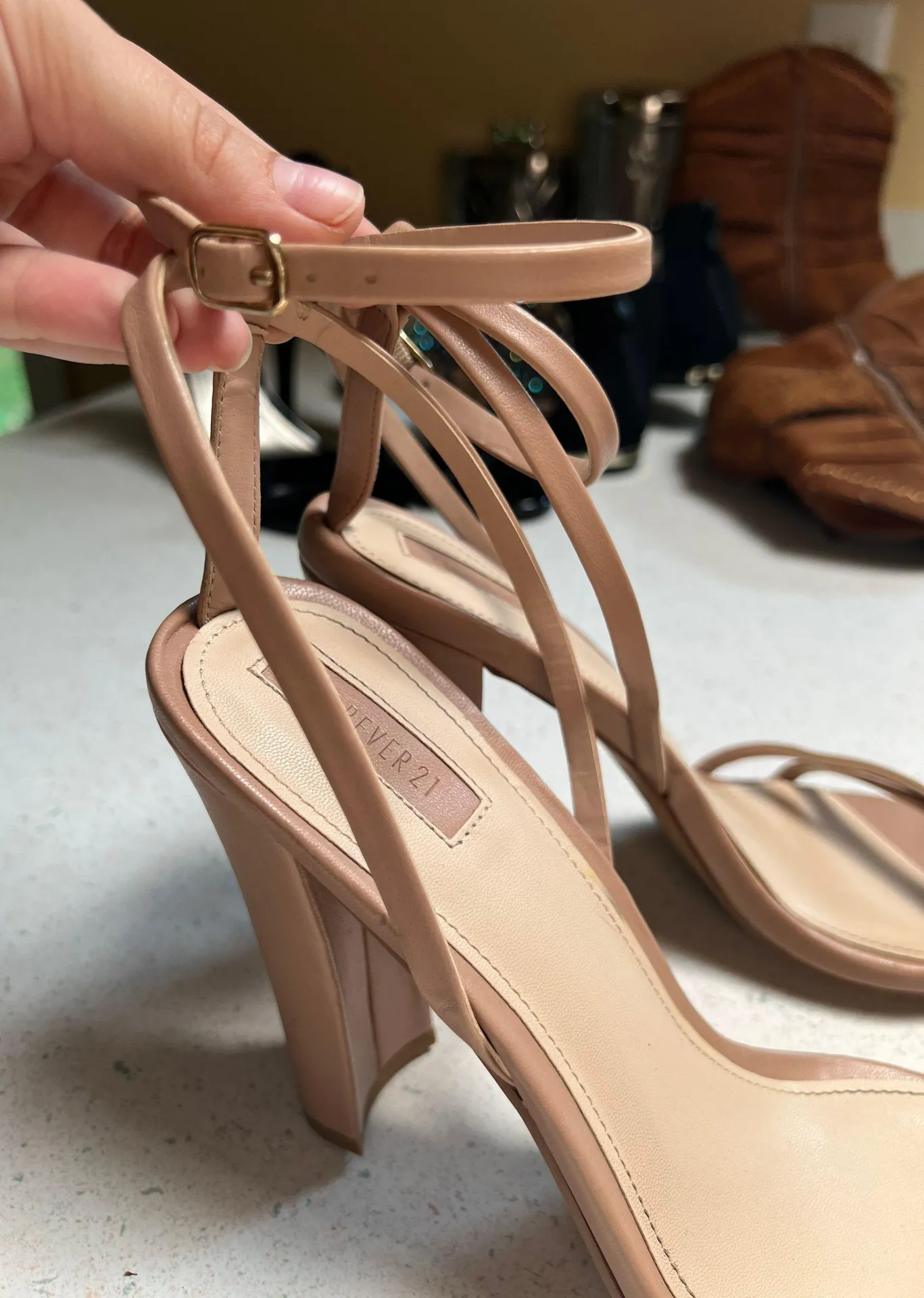 Forever 21 Tan High Heels - Image 3