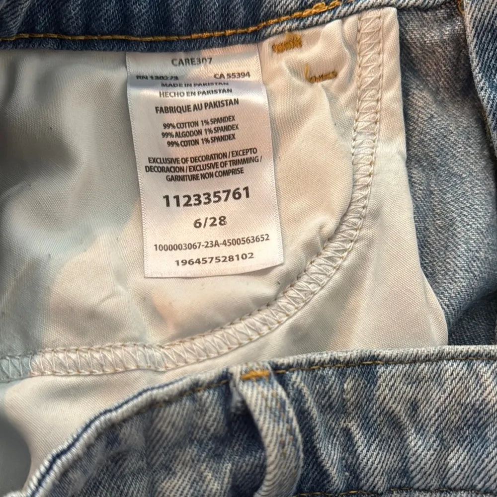 Wrangler Light Blue Distressed Jean Shorts - Image 6