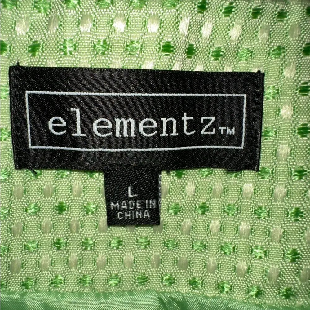 Elementz Green Blazer Three Button Front 3/4 Sleeve Large - Image 5