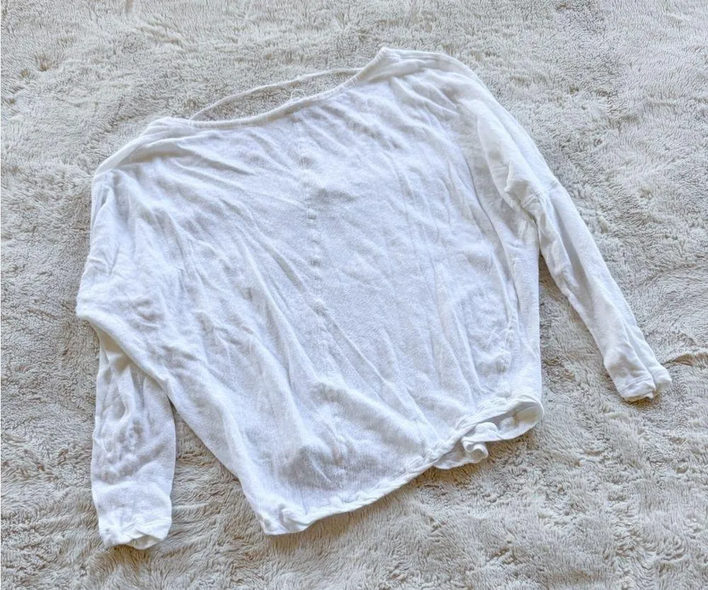 Free People White Long Sleeve size S - Image 2