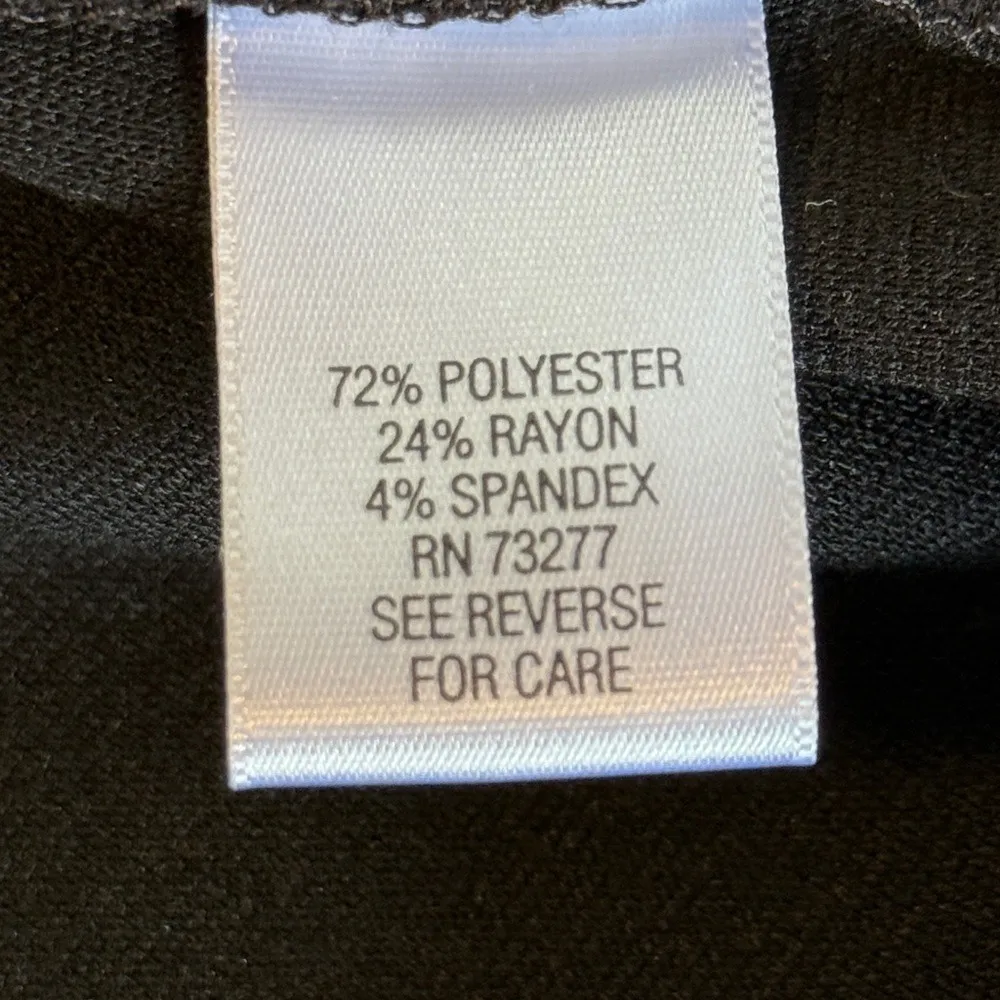 Dana Buchman Black Beaded Neckline Cap Sleeve Shift Dress Womens Size Large - Image 5