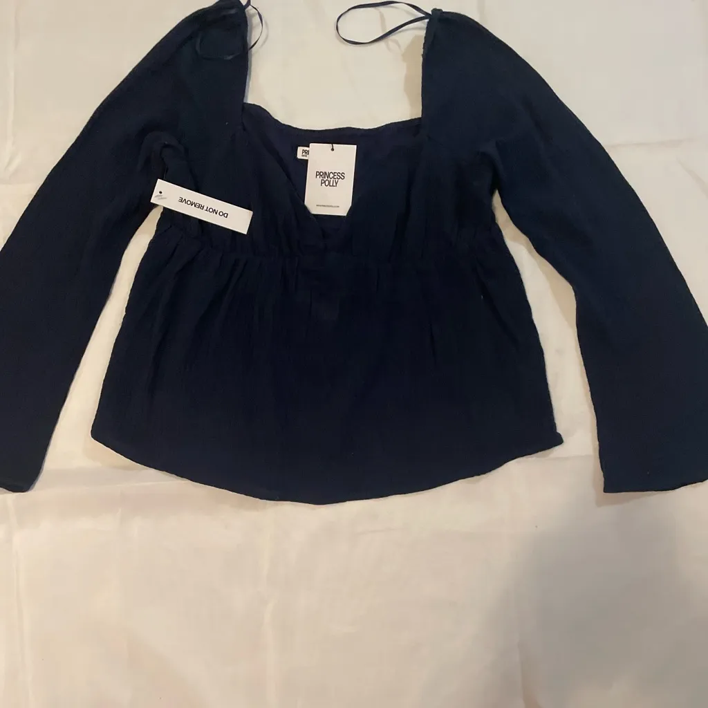 Princess Polly Deep Blue Blouse - Image 3