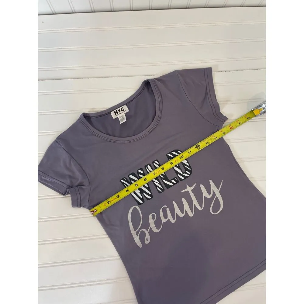 J. Crew & NYC Underground Wild Beauty T-Shirt & Belted Denim Pants Bundle Size S - Image 3