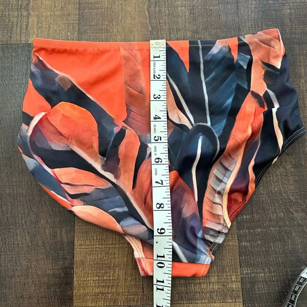 NWOT Albion Fit Palm Coral High-Waisted Swimsuit Bottoms Size XS - Image 9