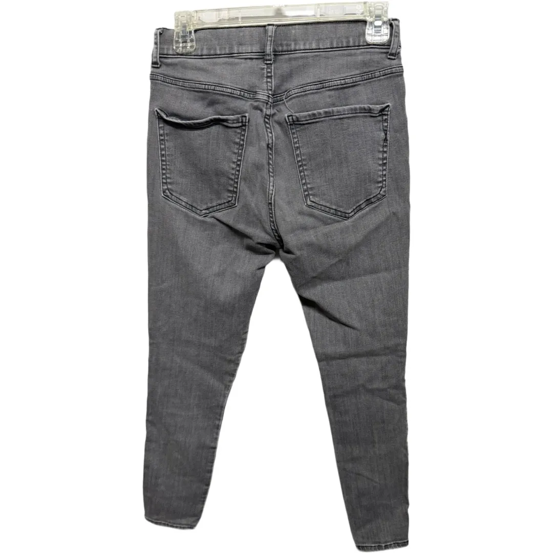 Express High Rise Leggings Skinny Denim Gray Edgy Rocker Style Size 6 Regular - Image 4