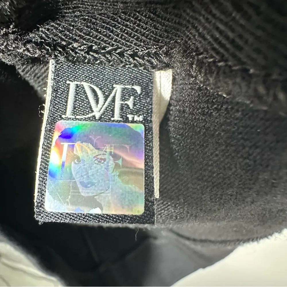 Diane Von Furstenberg DVF Women’s 100% Wool Black Knee Length Fitted Dress 4 - Image 4