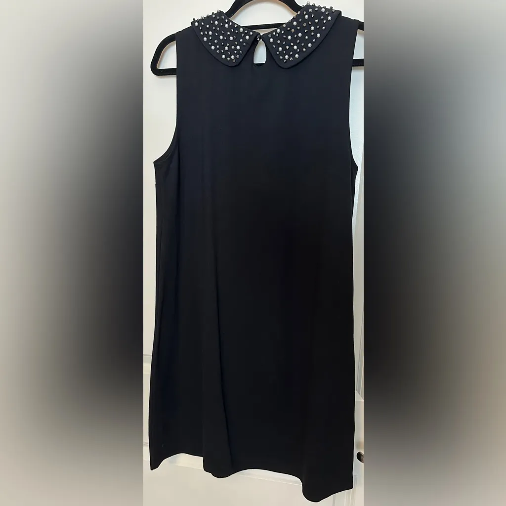 Vivienne Tam Black bead Embellished Collar Dress Women's Sz Large - Image 2