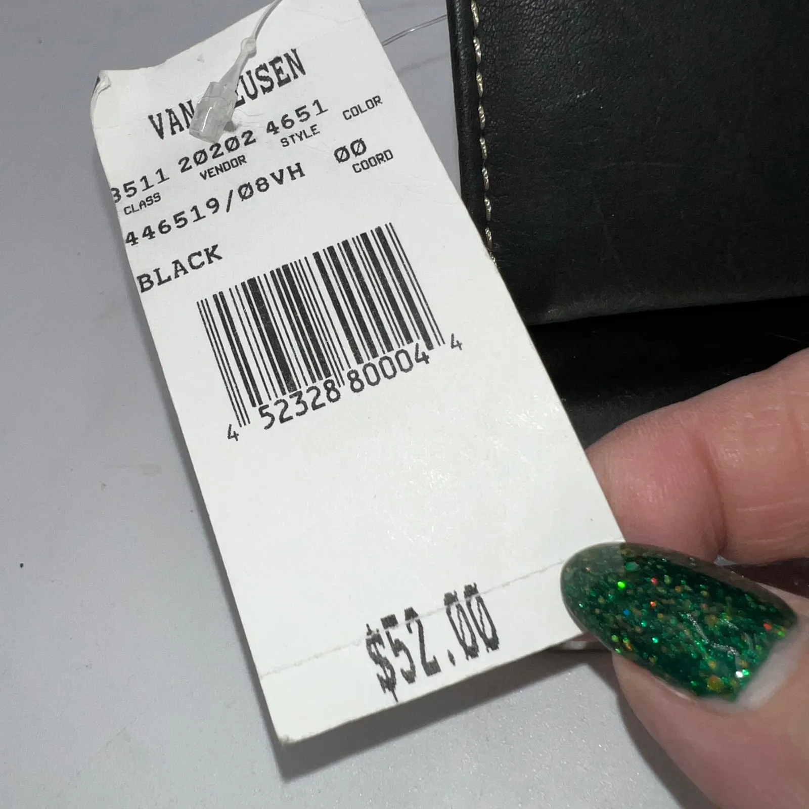 VAN HEUSEN Black Genuine Leather Bifold Wallet Clutch Coin Purse - Image 2