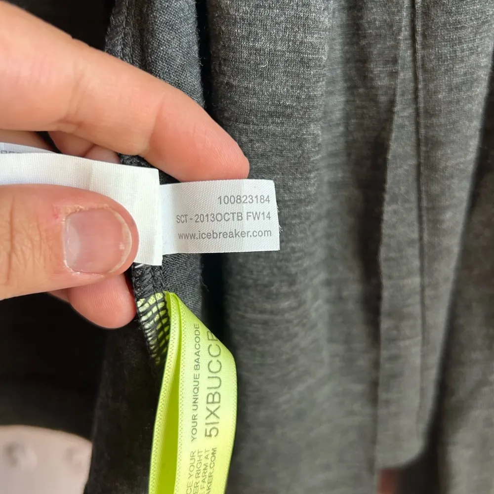 Icebreaker Women’s Cardigan Long Sleeve Sweater Sz S Heather Gray - Image 5