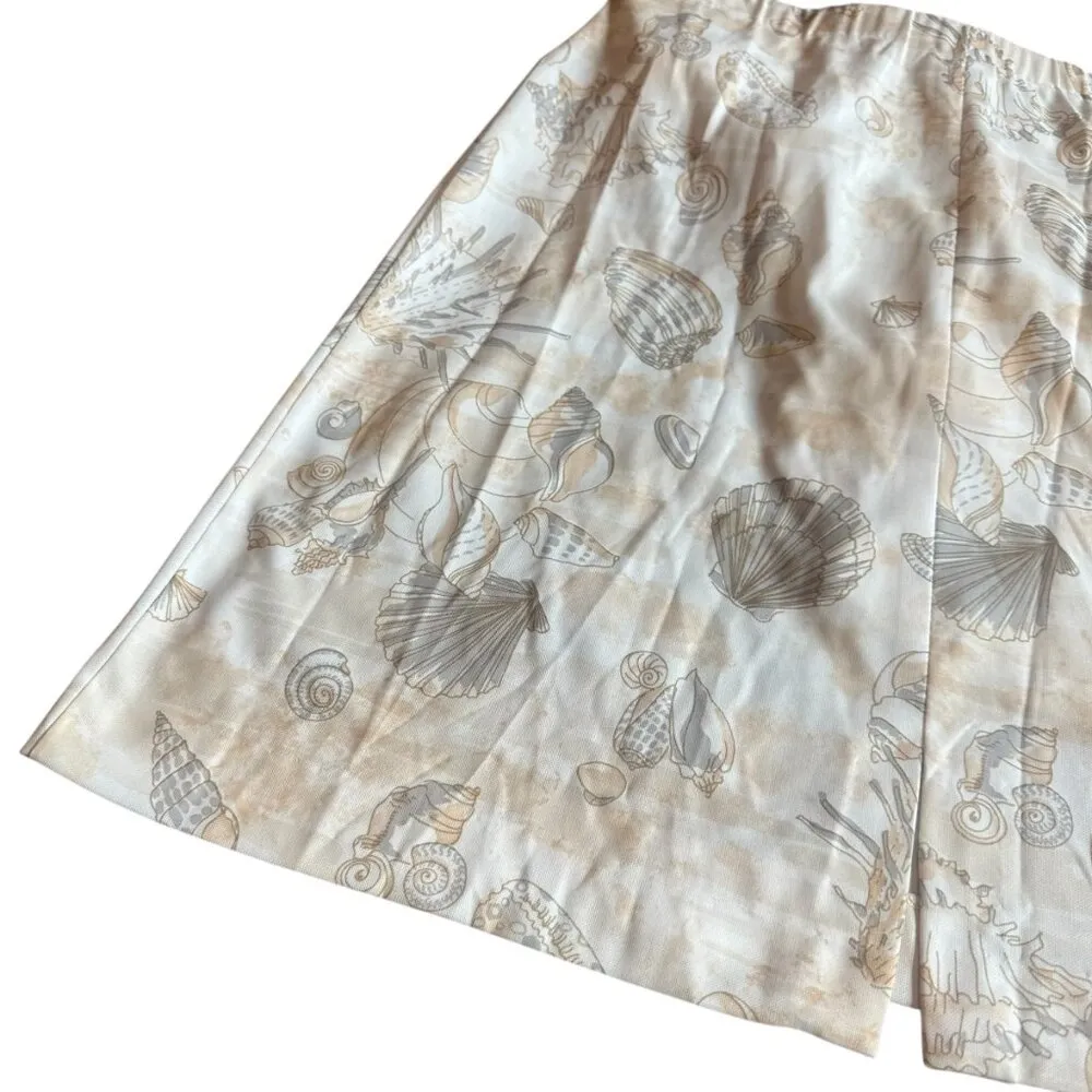 Quantum Sportswear Vintage Cream Shell Skort Skirt Athletic Casual Size Large Tan - Image 10