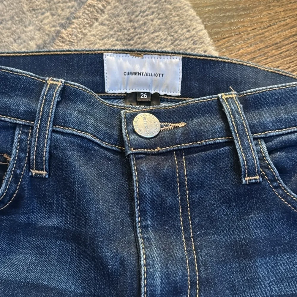 Current/Elliott the high waist stiletto”great love destroy raw hem” size 26 - Image 3