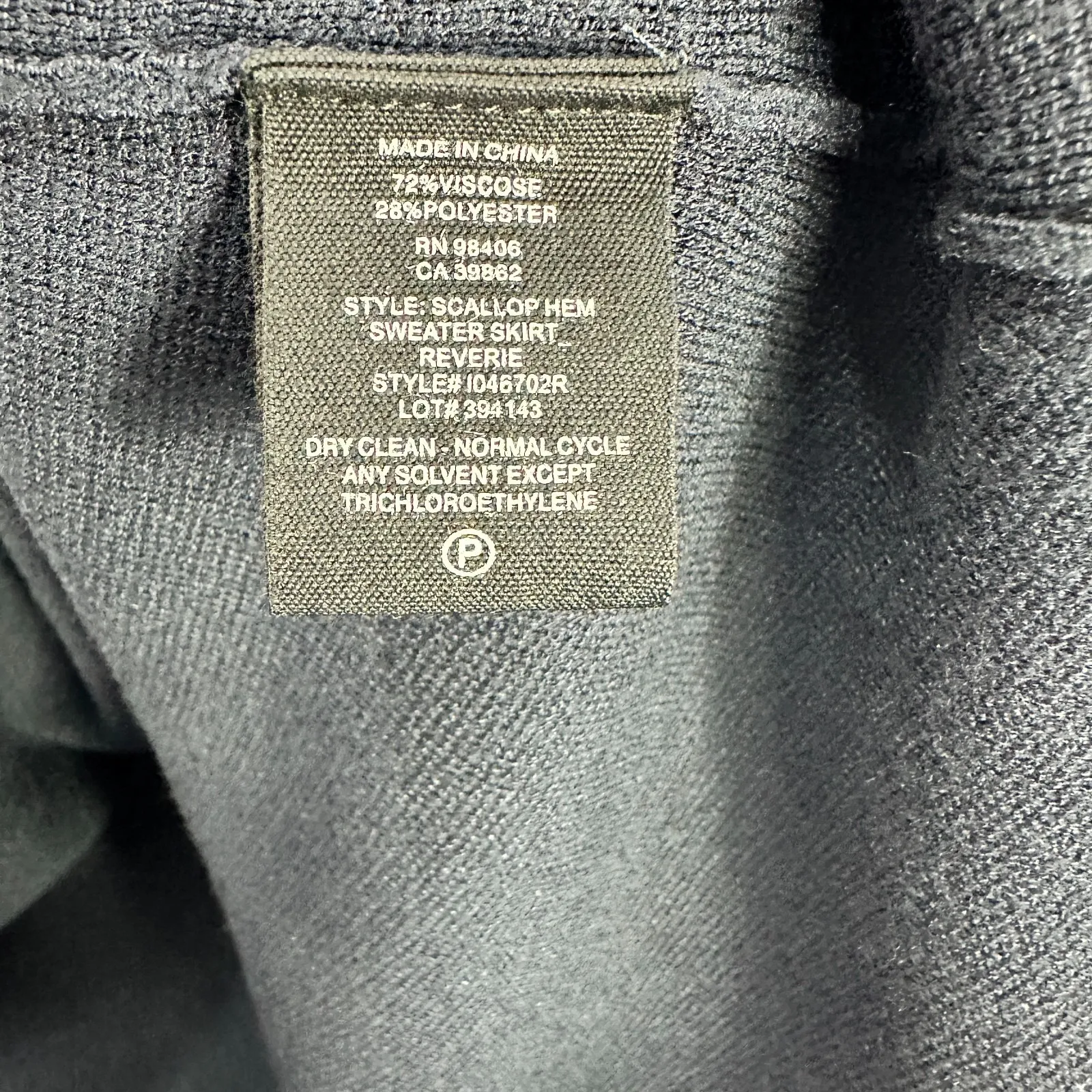 Theory Scallop Hem Sweater Mini Skirt Womens Small Blue Preppy Quiet Luxury NWT - Image 8