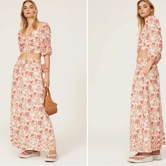 Hofmann Copenhagen Clarinne 100% Cotton A Line Skirt 38 Pink - Image 2