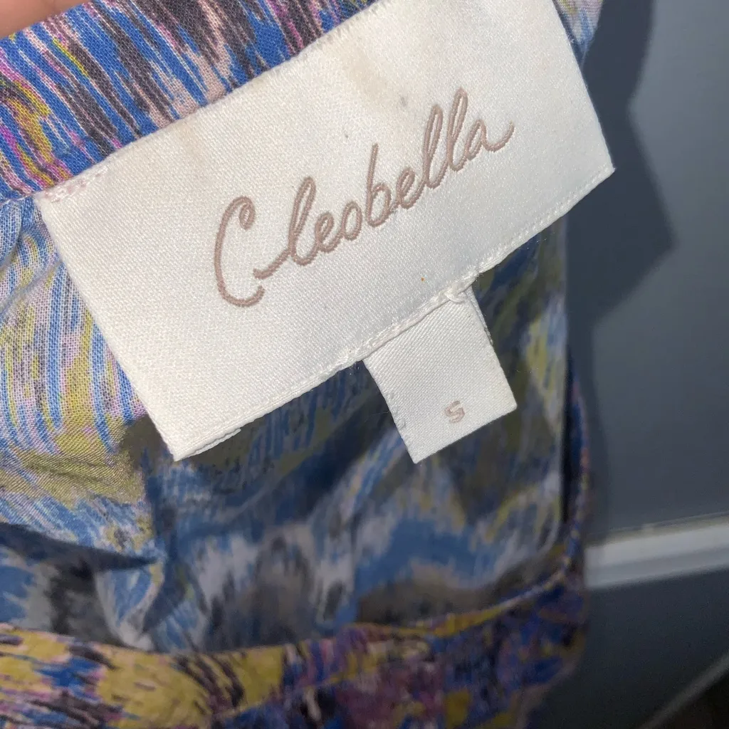 Cleobella Irena Blouse in Azucar Print Raglan Sleeves Button Front Small - Image 9