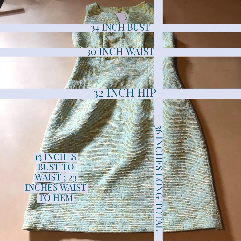 CARMEN MARC VALVO GREEN & AQUA BROCADE BEADED SHEATH DRESS (M) - Image 13