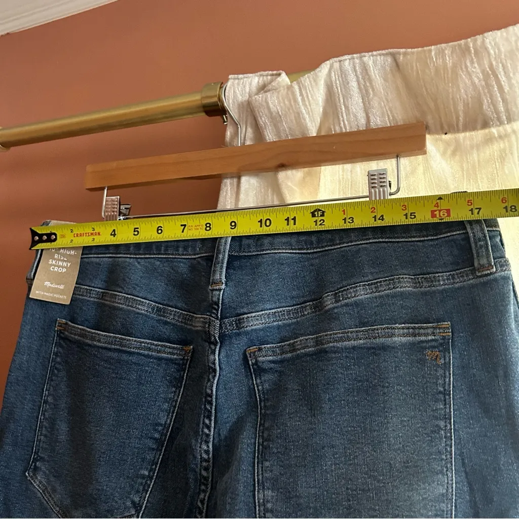 Madewell High-Rise Skinny Crop‎ Jeans in Bradfield Wash $138 NWT See Size Info - Image 8
