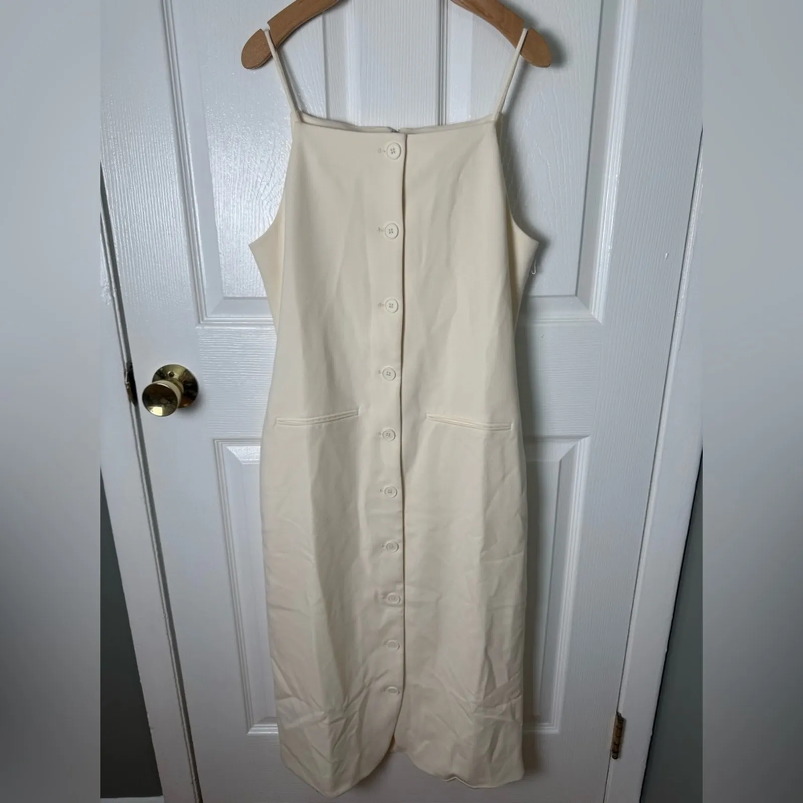 Staud Una Dress in Ecru M - Image 4