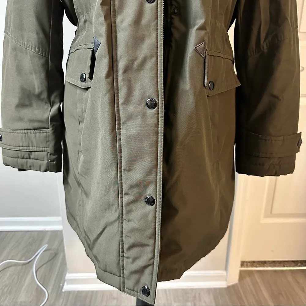 Michael Kors Women’s Green Down Parka in Size Large - Image 3