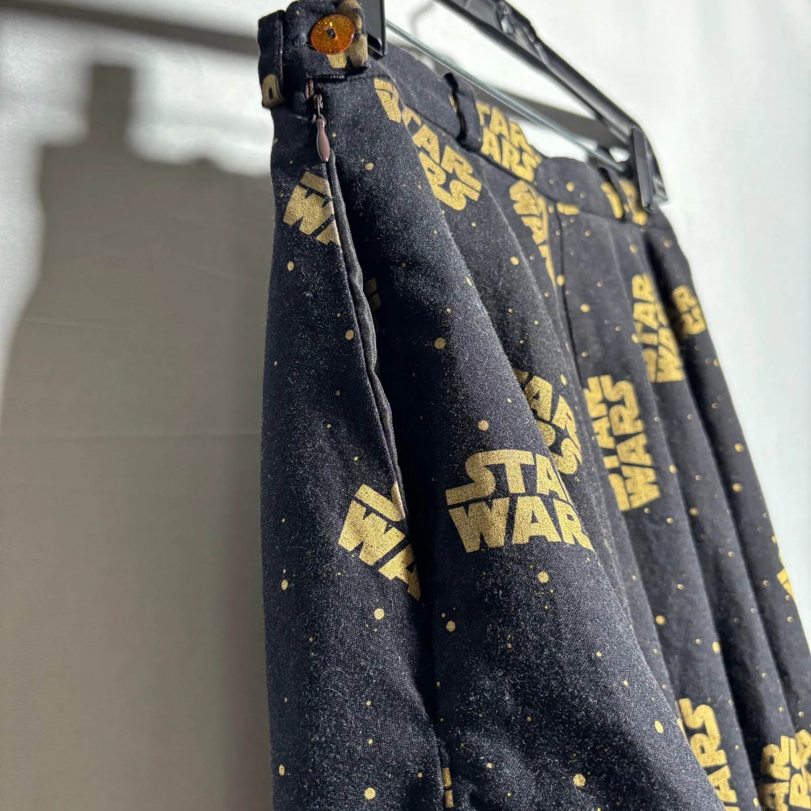 Star Wars Black Gold All Over‎ Print A Line Skirt Womens XS Geek Dork Comic Con - Image 3