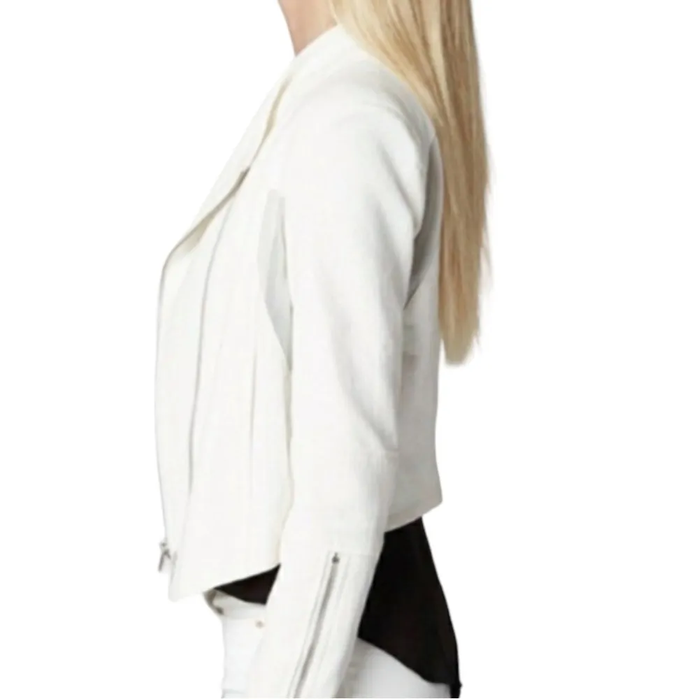 Blank NYC So Icy Cream Asymmetrical Moto Jacket - Image 2