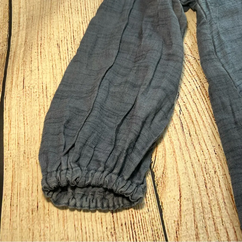 Free People Rugged Beauty Lace Panel Swing Dress‎ Sky Wash Women’s Size Small - Image 4