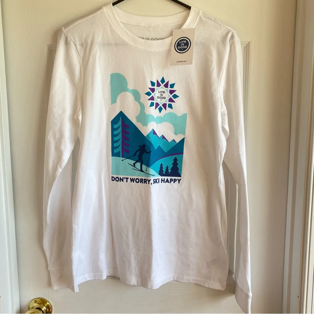 4/$20 Life is Good Don’t Worry Ski Happy Long Sleeve Shirt - Image 8