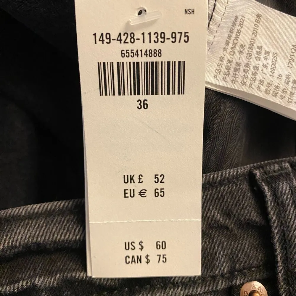 NEW A&F Curve Love Size 36 22 90s Relaxed Cutoff Shorts High Rise - Image 4