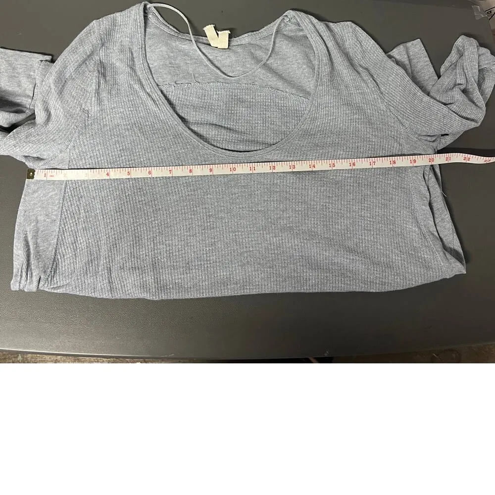 We The Free Sweater Womens XS Waffle Knit Thermal Boho Chic Oversized Minimalist - Image 6