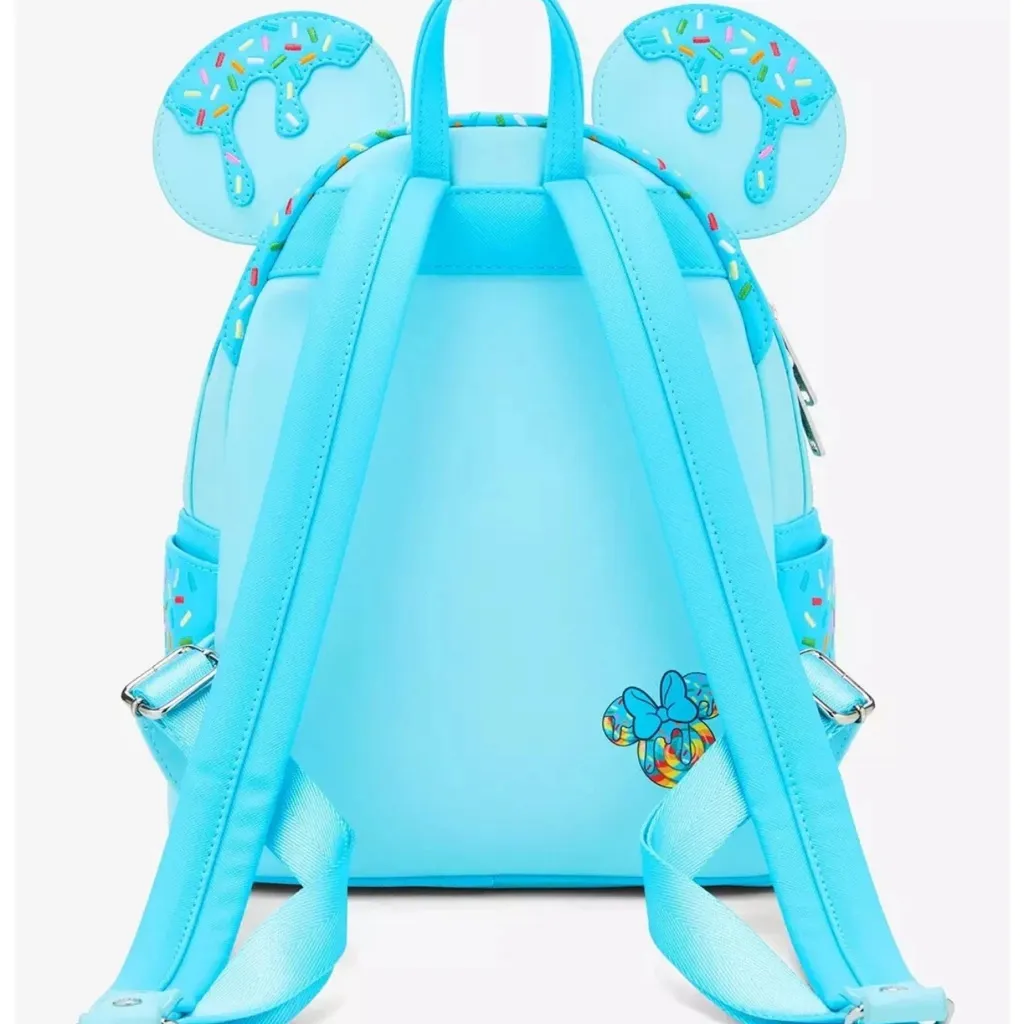 Loungefly Disney Minnie Mouse Lollipop Blue Sprinkle Ears Mini Backpack - New - Image 9