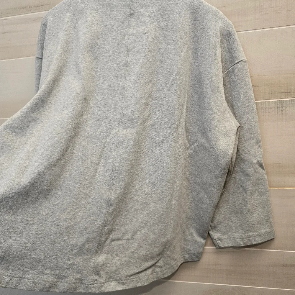 {L} NAP Loungewear Pure Cotton Loose Cut Sweatshirt Heathered Gray Size L - Image 8