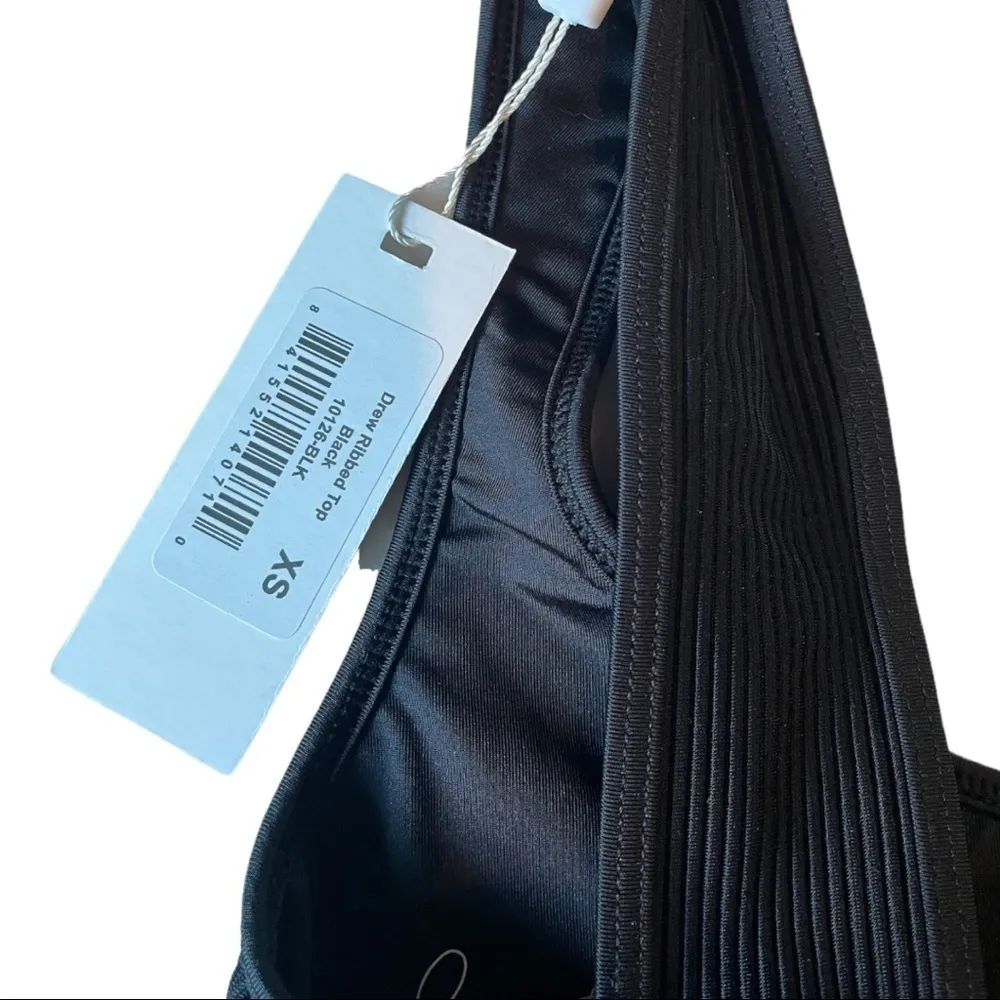 Frankies‎ Bikinis Ribbed Drew Bikini Top XS Black - Image 8