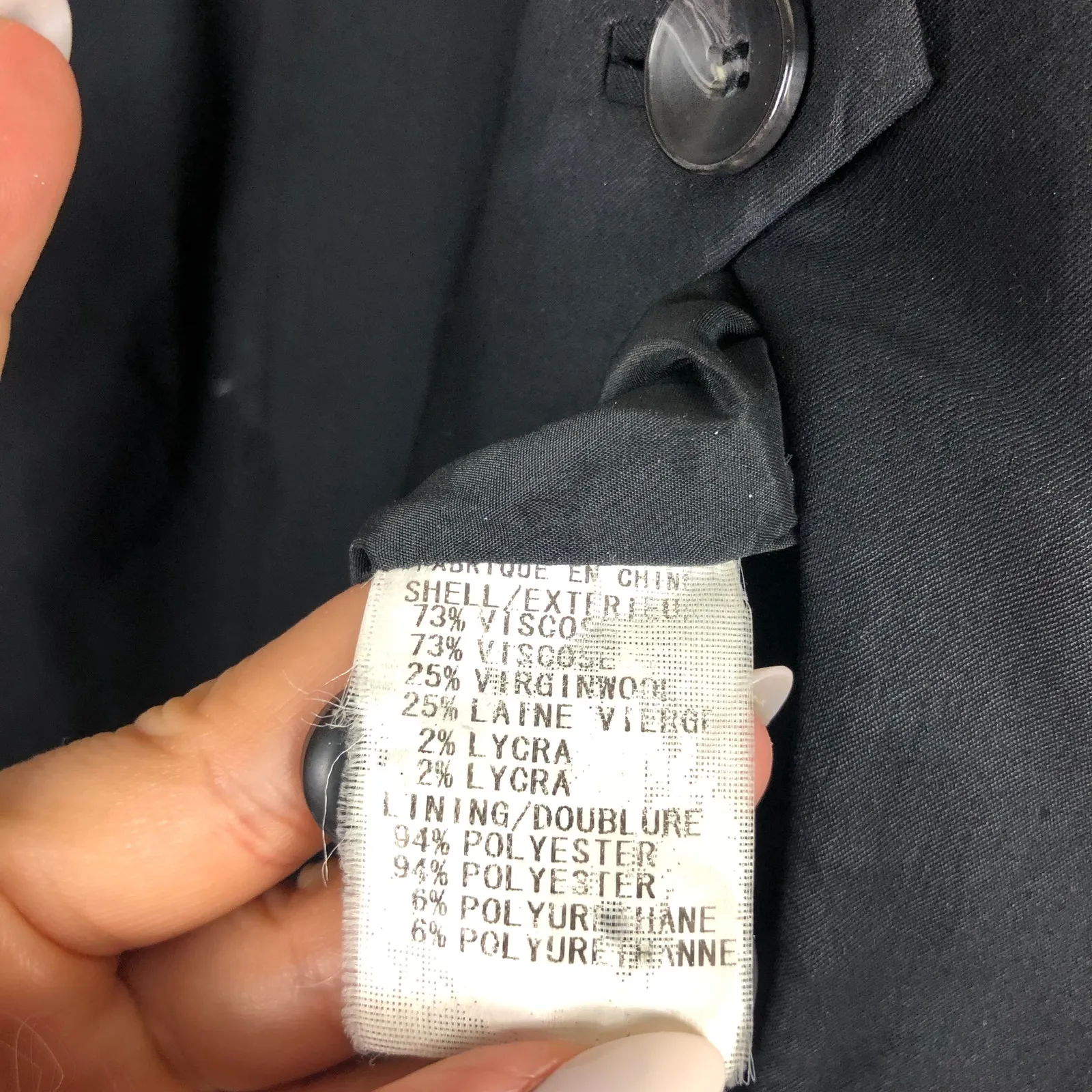 Helmut Lang Black Single Button Collarless Blazer Size 6 2000s Wool Quiet Luxury - Image 6