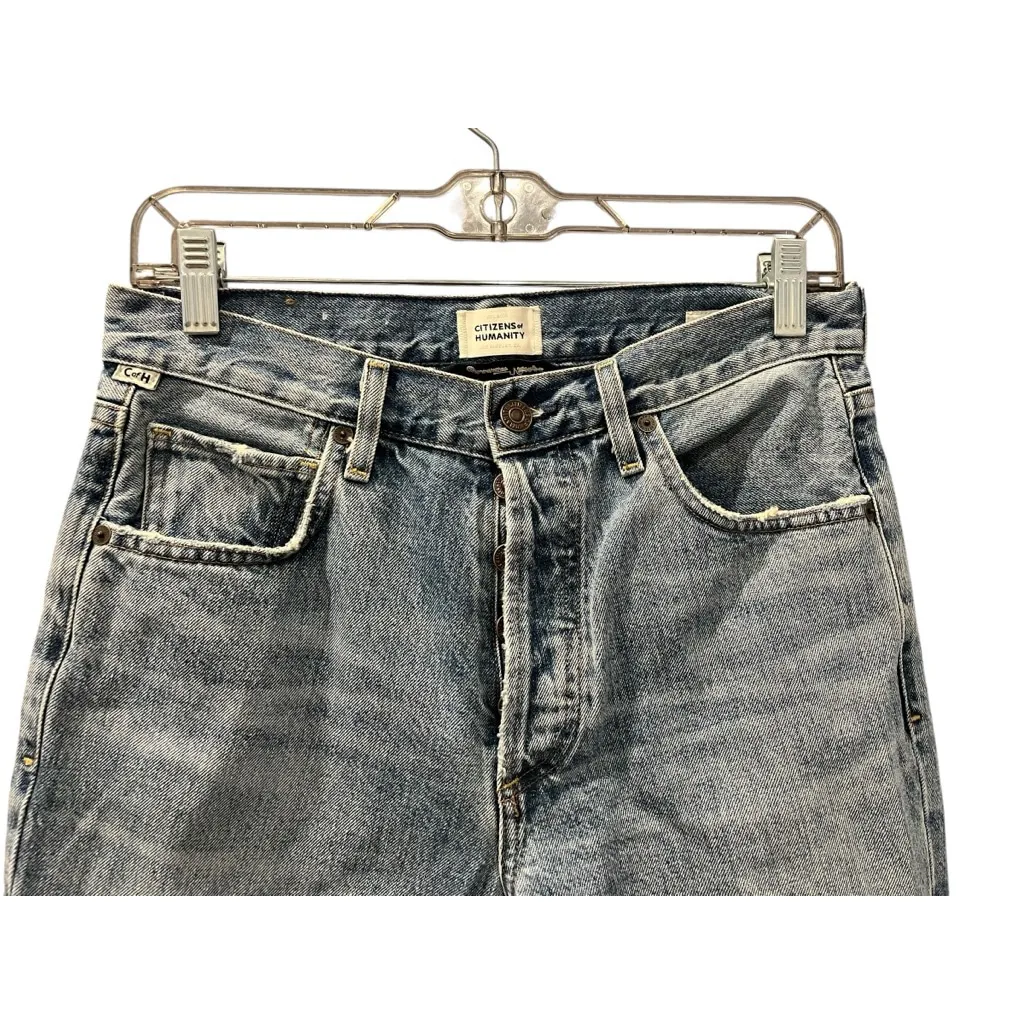 Citizens Of Humanity COH Charlotte High Rise Denim Jeans Size 27 Button Fly Blue - Image 2