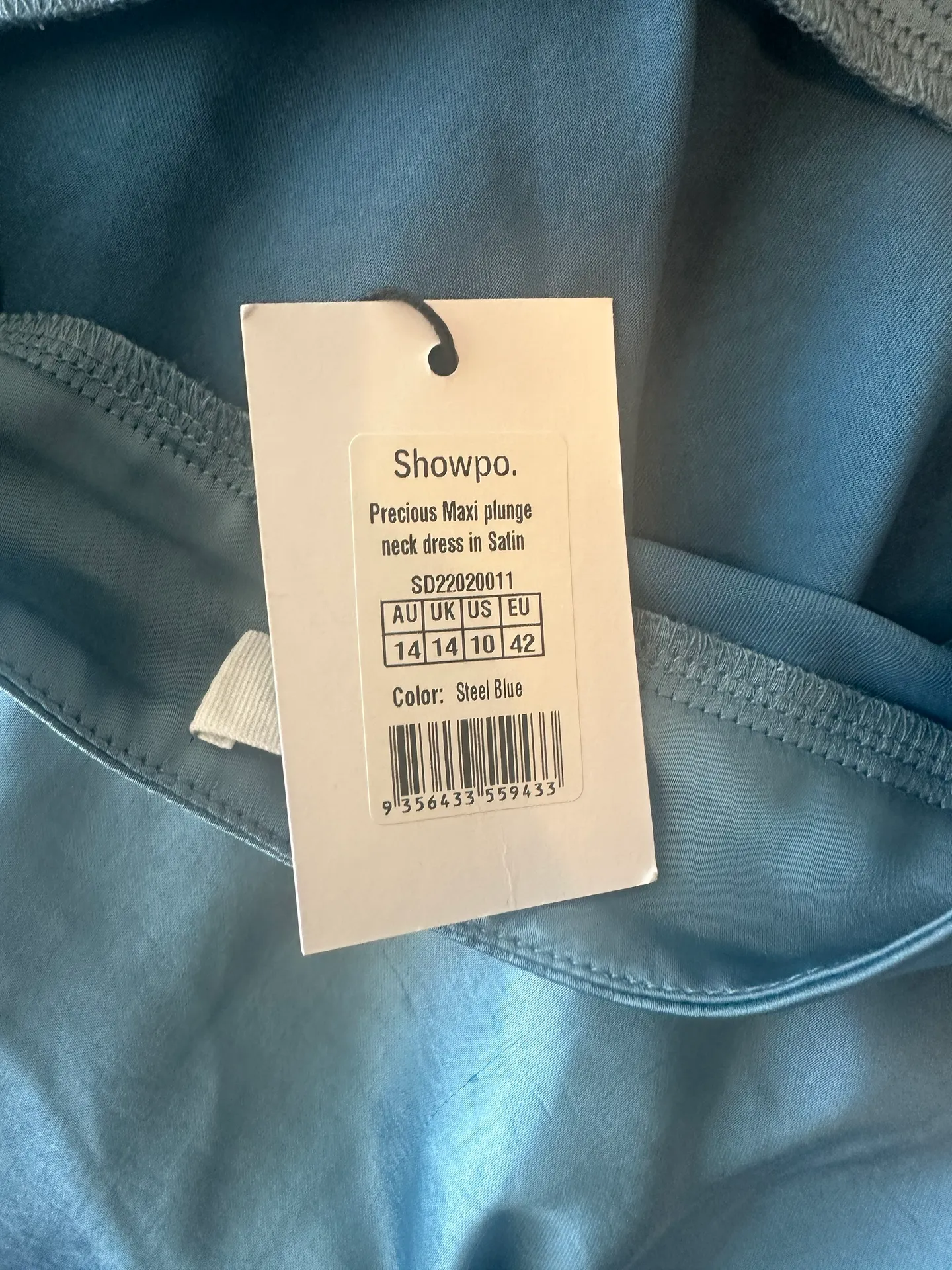 Blue Silk Dress - Image 6