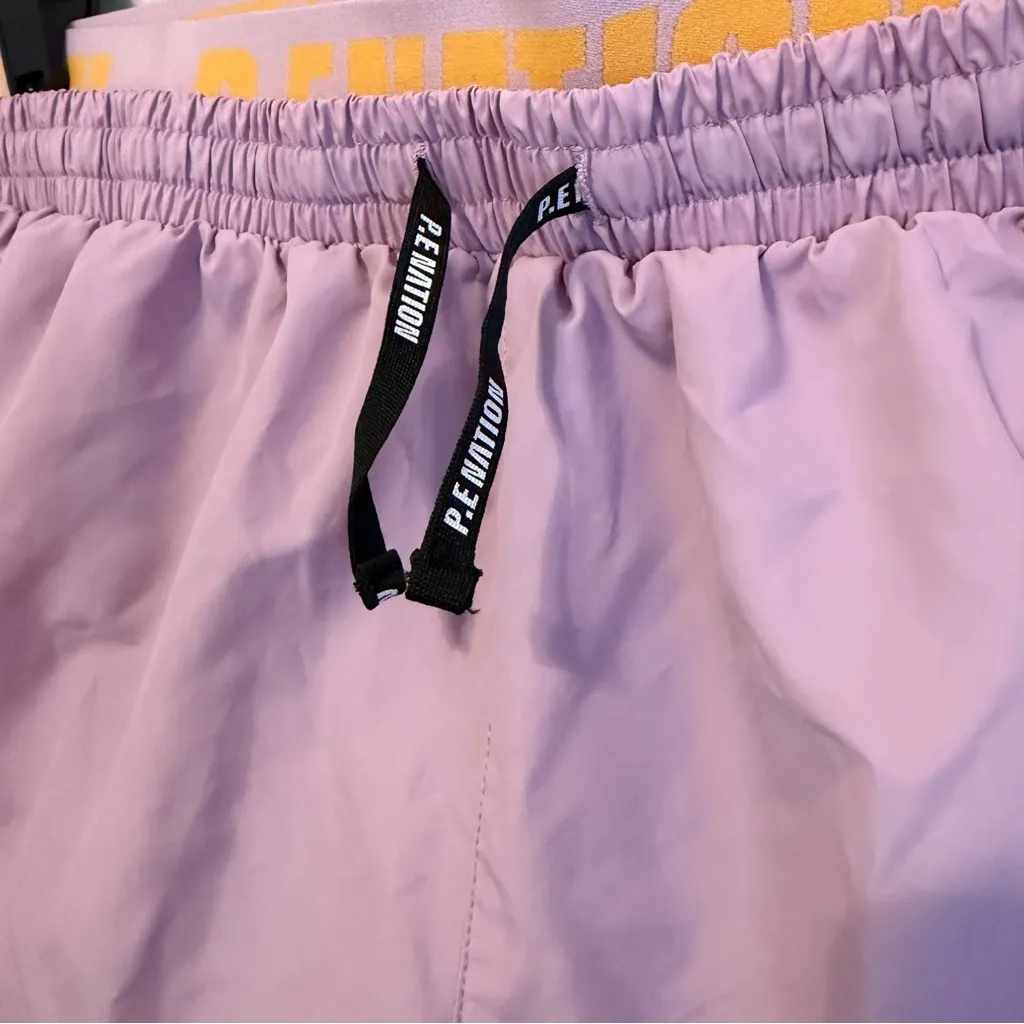 P.E NATION Initialise Shorts, lined, lilac and orange size L Purple Size L - Image 4