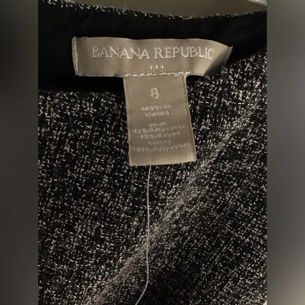 Brand New! Banana Republic Black & Gray Belted Tweed Power Dress Size 8 - Image 14