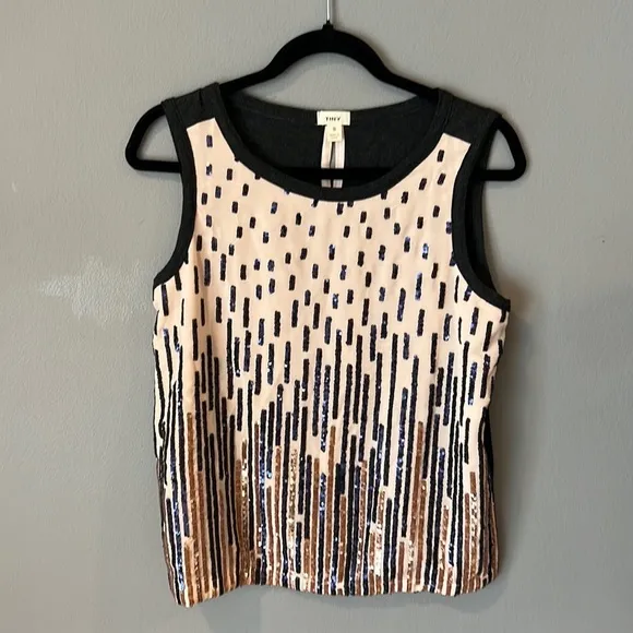 Anthropologie Tiny Neutral‎ Sequin Tank Top Size Small - Image 2