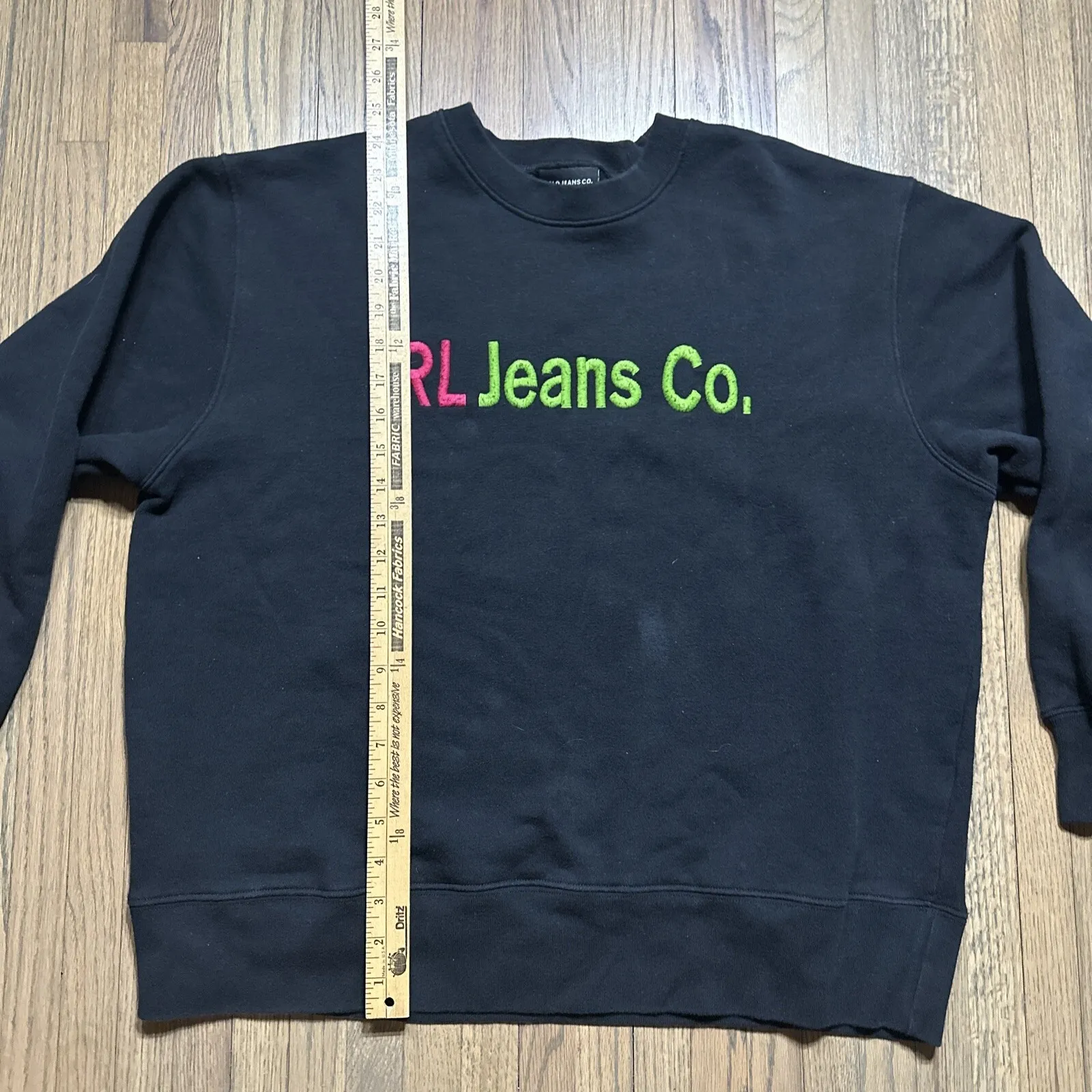 Vintage Polo Ralph Lauren Jeans Sweatshirt Women's SZ M/L Y2K USA Spell Out - Image 7