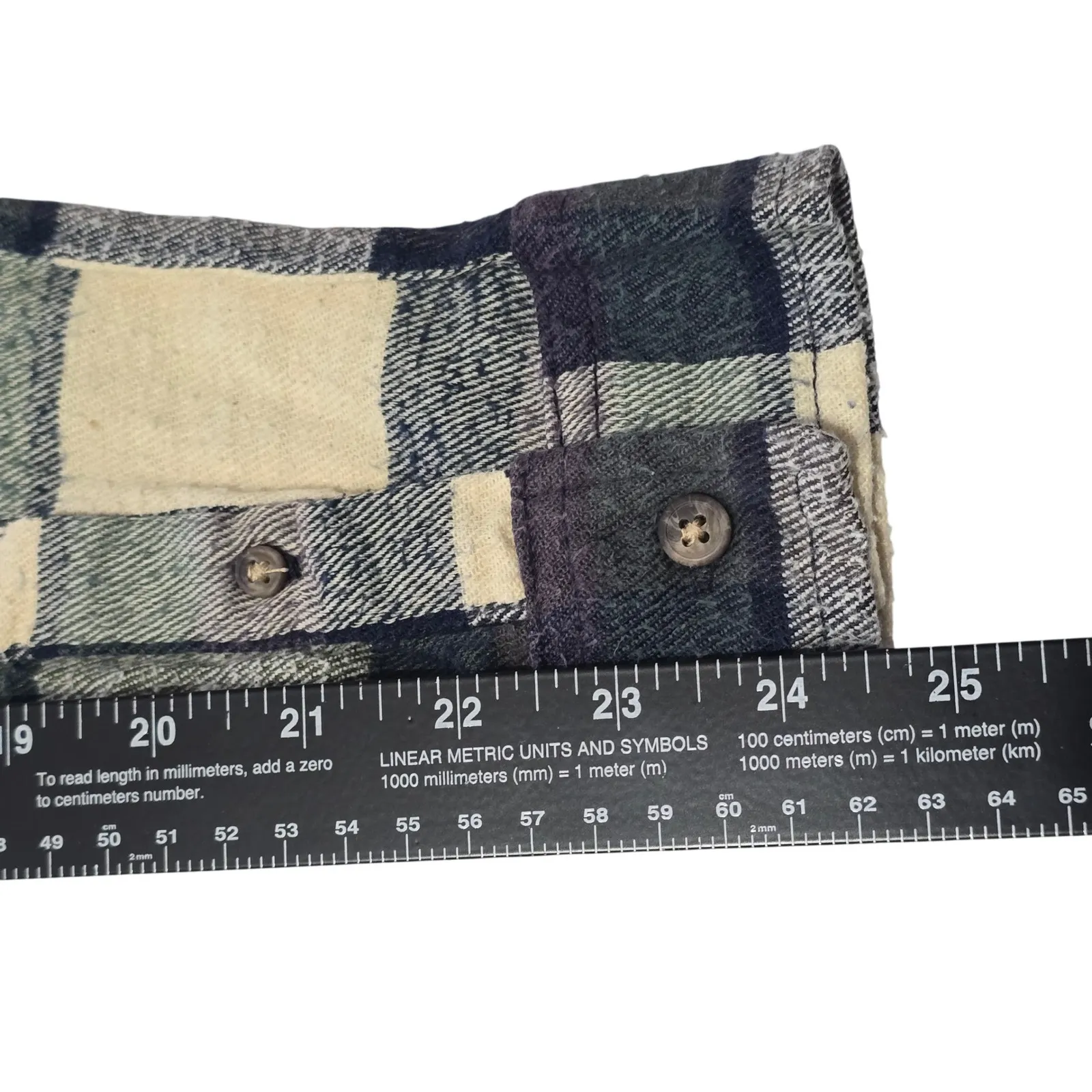 Buffalo Check Y2K Vintage Plaid Button Punk Shirt Elena 90s Grunge Bella Top M Black Size M - Image 9