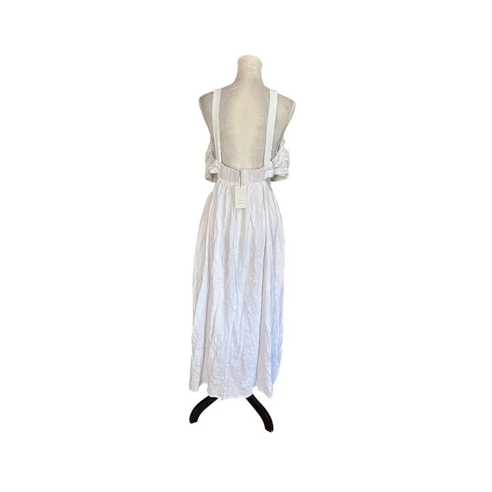 White Sleeveless Maxi Dress Adjustable Straps Side Cut Out By A New Day XXL NWT - Image 11