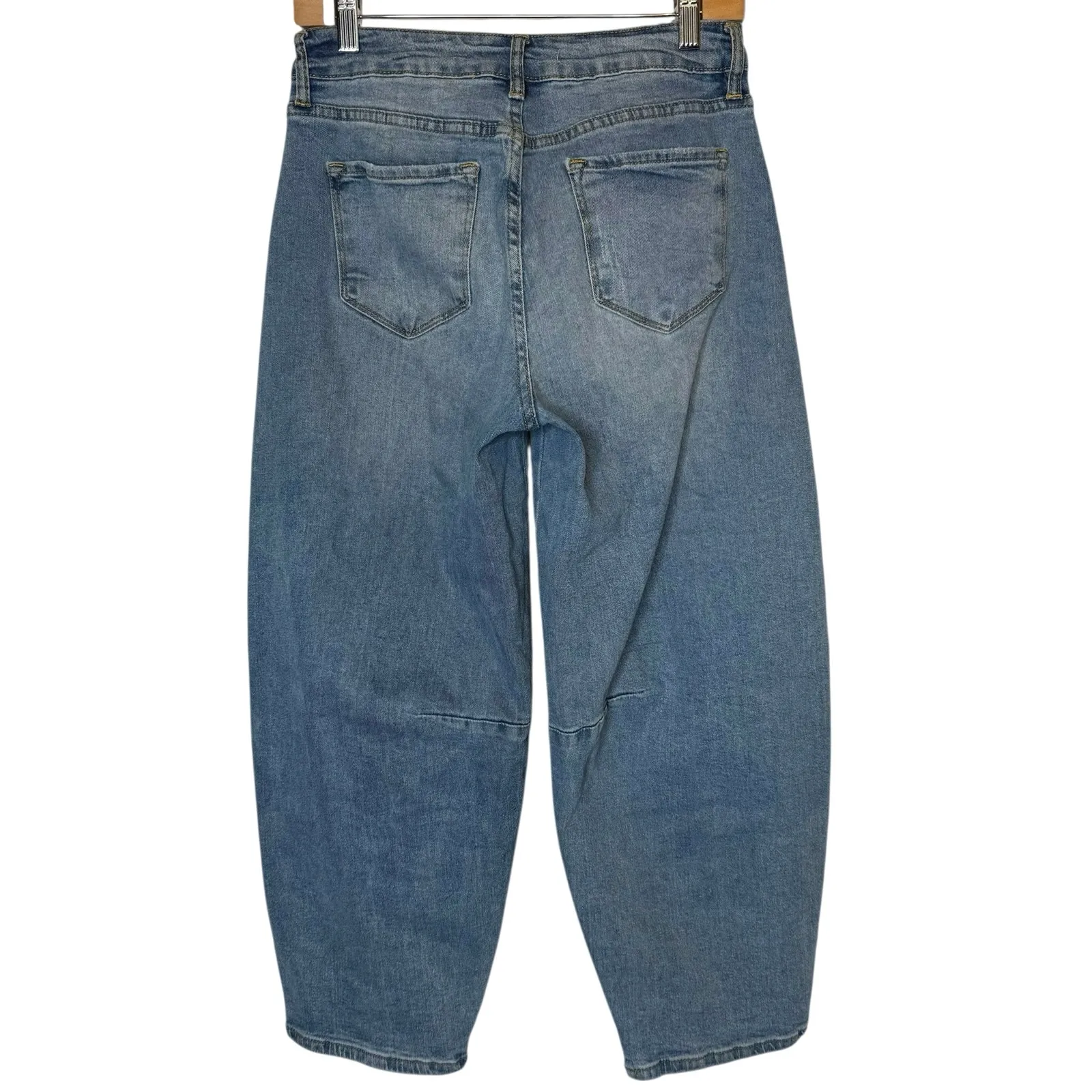 Kancan Addison High Rise Barrel Jeans Blue Size 24 - Image 5