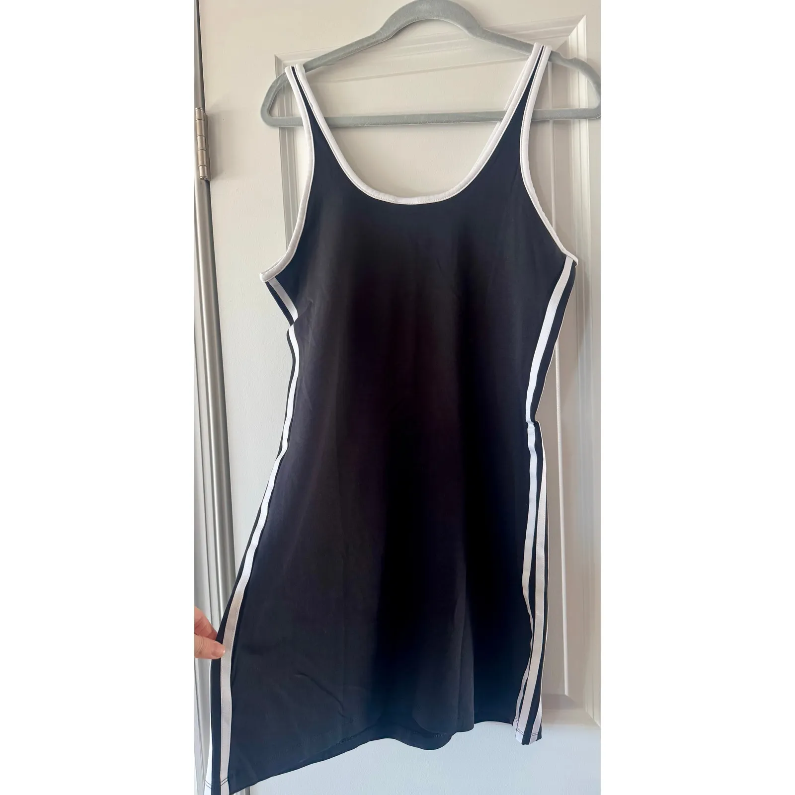 Adidas Adicolor 3-Stripes Mini Tank Dress Slim Black JW2586 Large Retro Sporty - Image 4